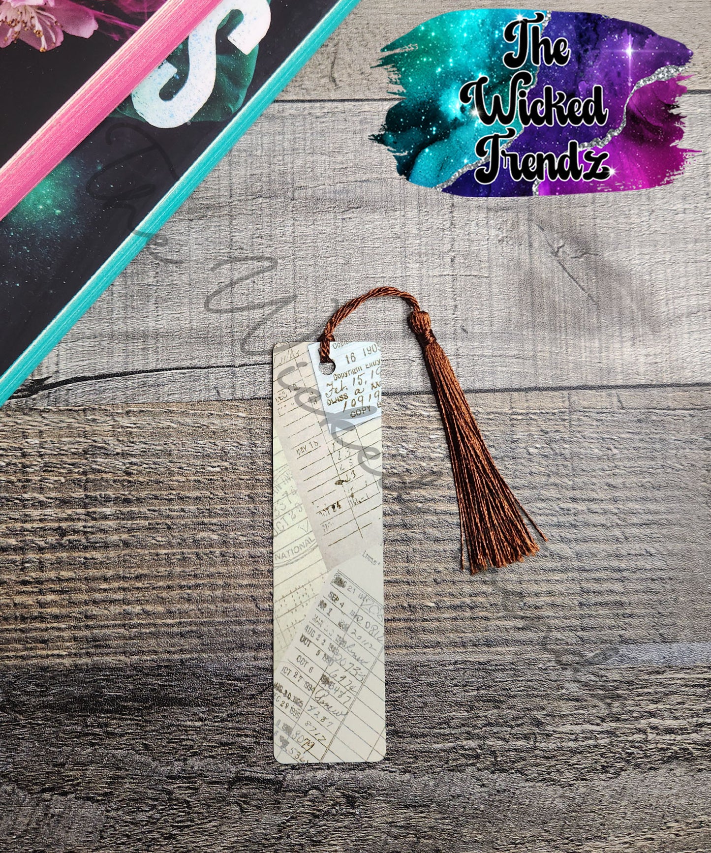 Library Card Catalog One More Chapter Floral Metal Bookmark Library Reading Gift