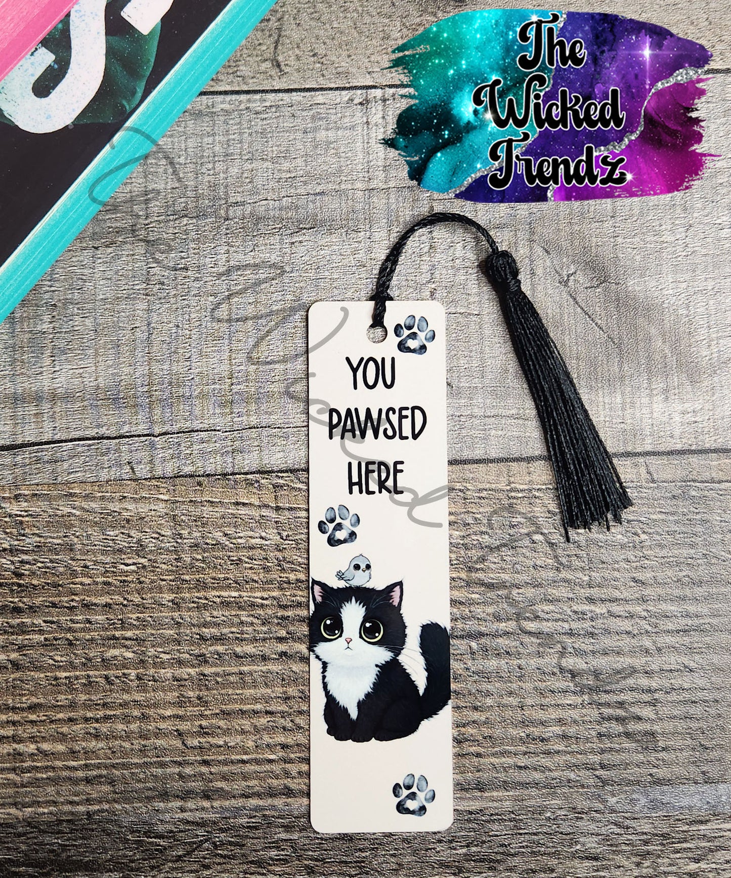 Cat You Paused (Pawsed) Here Metal Bookmark Library Reading Book Club Gift Cat Lover