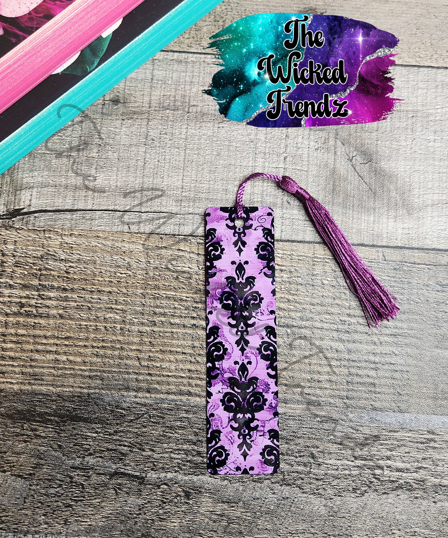 Damask Elegant Metal Bookmark Library Reading Book Club Gift