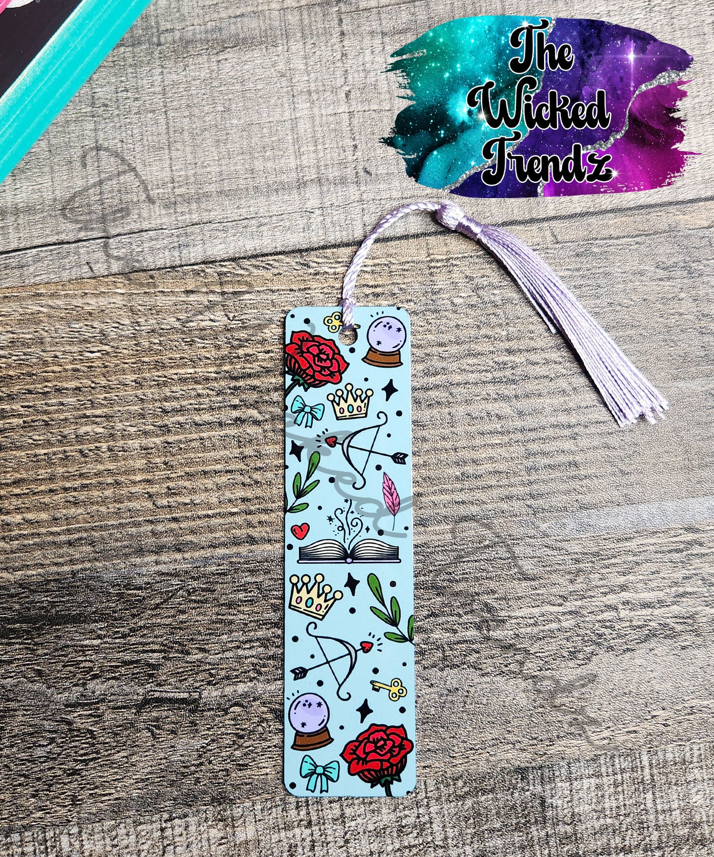 Fantasy Dragons Romance Enemies To Lovers Cute Metal Bookmark Library Reading Gift