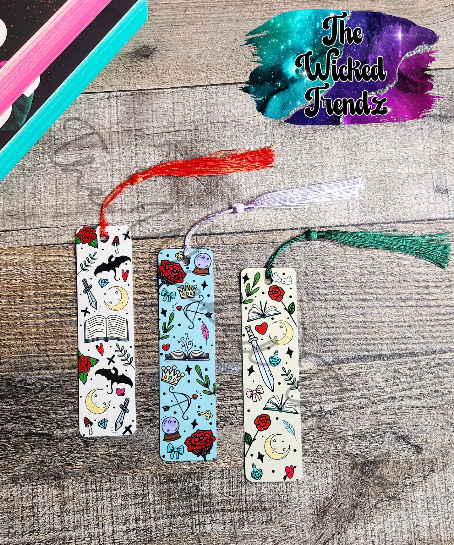 Fantasy Dragons Romance Enemies To Lovers Cute Metal Bookmark Library Reading Gift