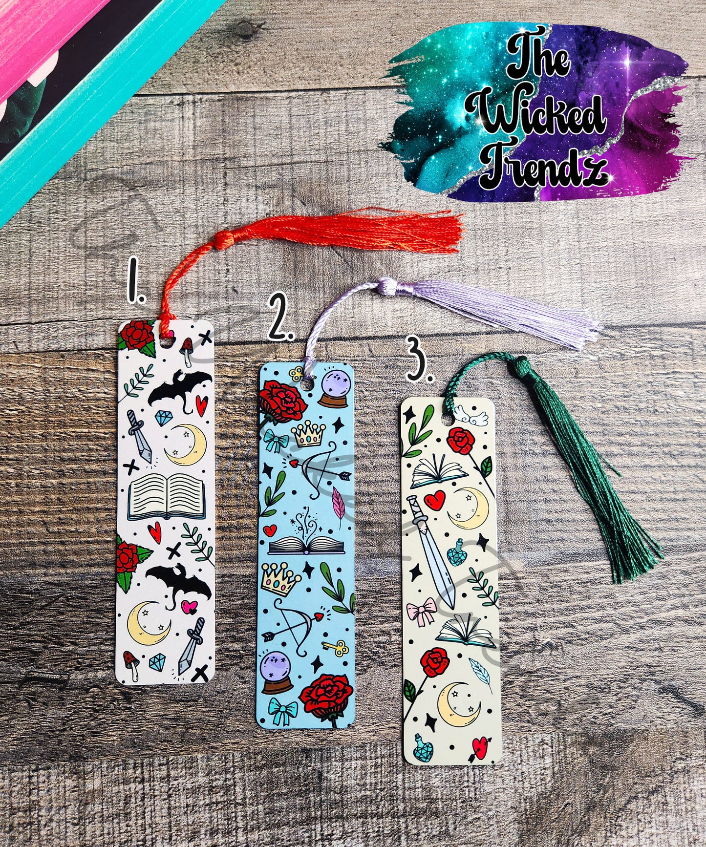 Fantasy Dragons Romance Enemies To Lovers Cute Metal Bookmark Library Reading Gift