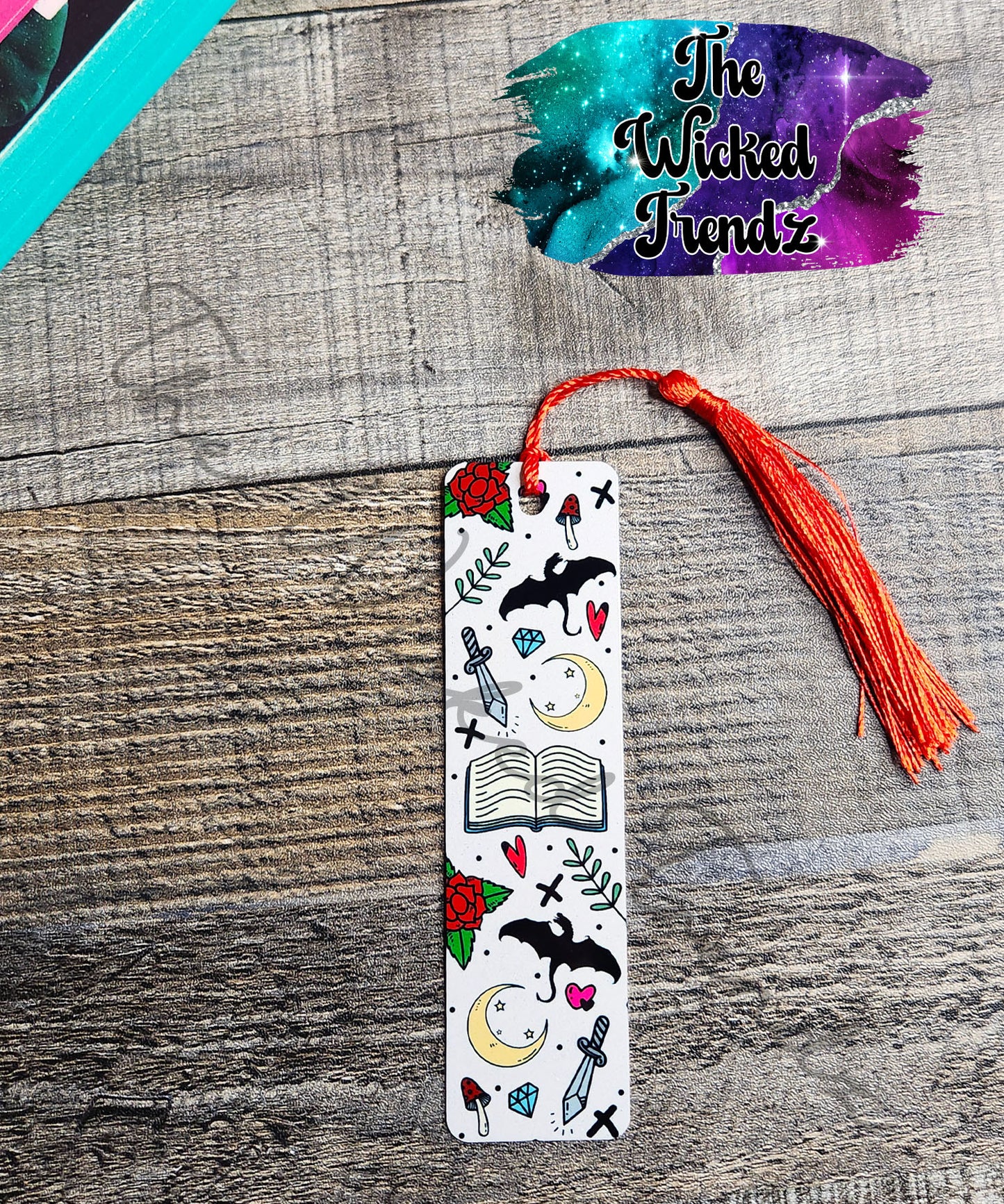 Fantasy Dragons Romance Enemies To Lovers Cute Metal Bookmark Library Reading Gift
