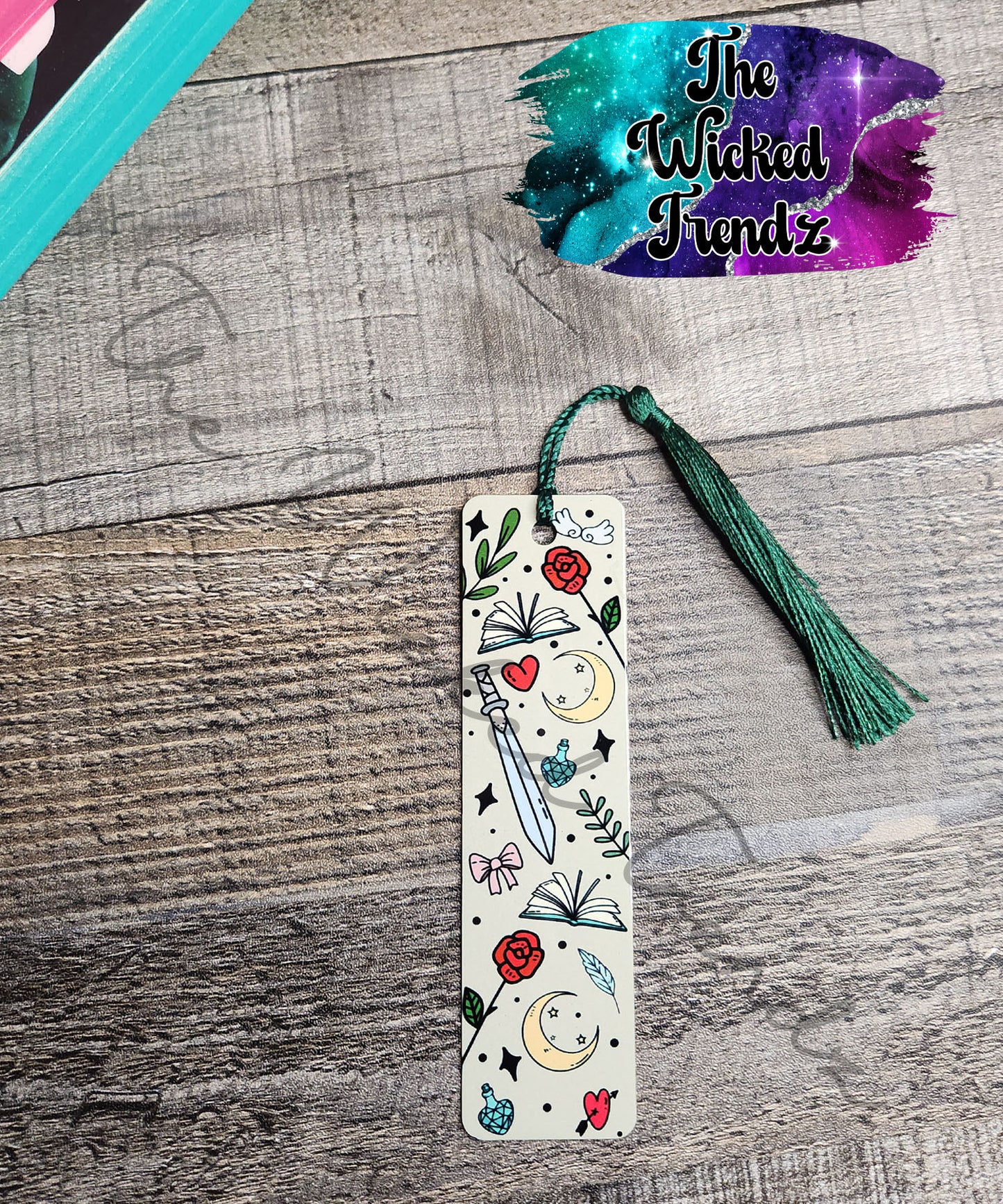 Fantasy Dragons Romance Enemies To Lovers Cute Metal Bookmark Library Reading Gift