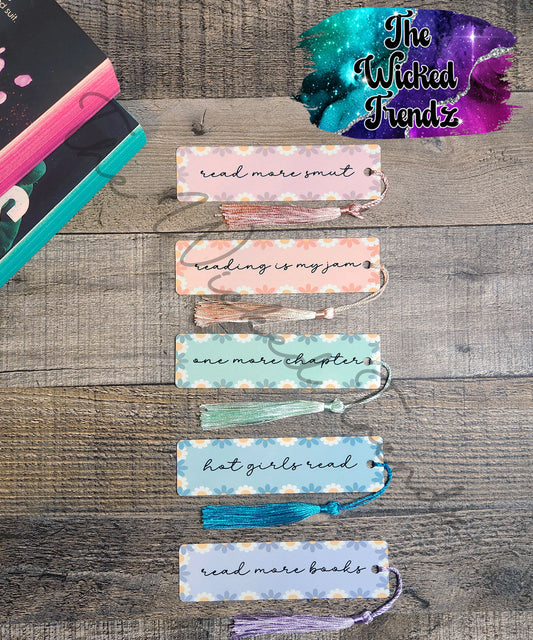 Floral Cute One More Chapters Smut Reading Is My Jam Metal Bookmark Library Reading Book Club Gift