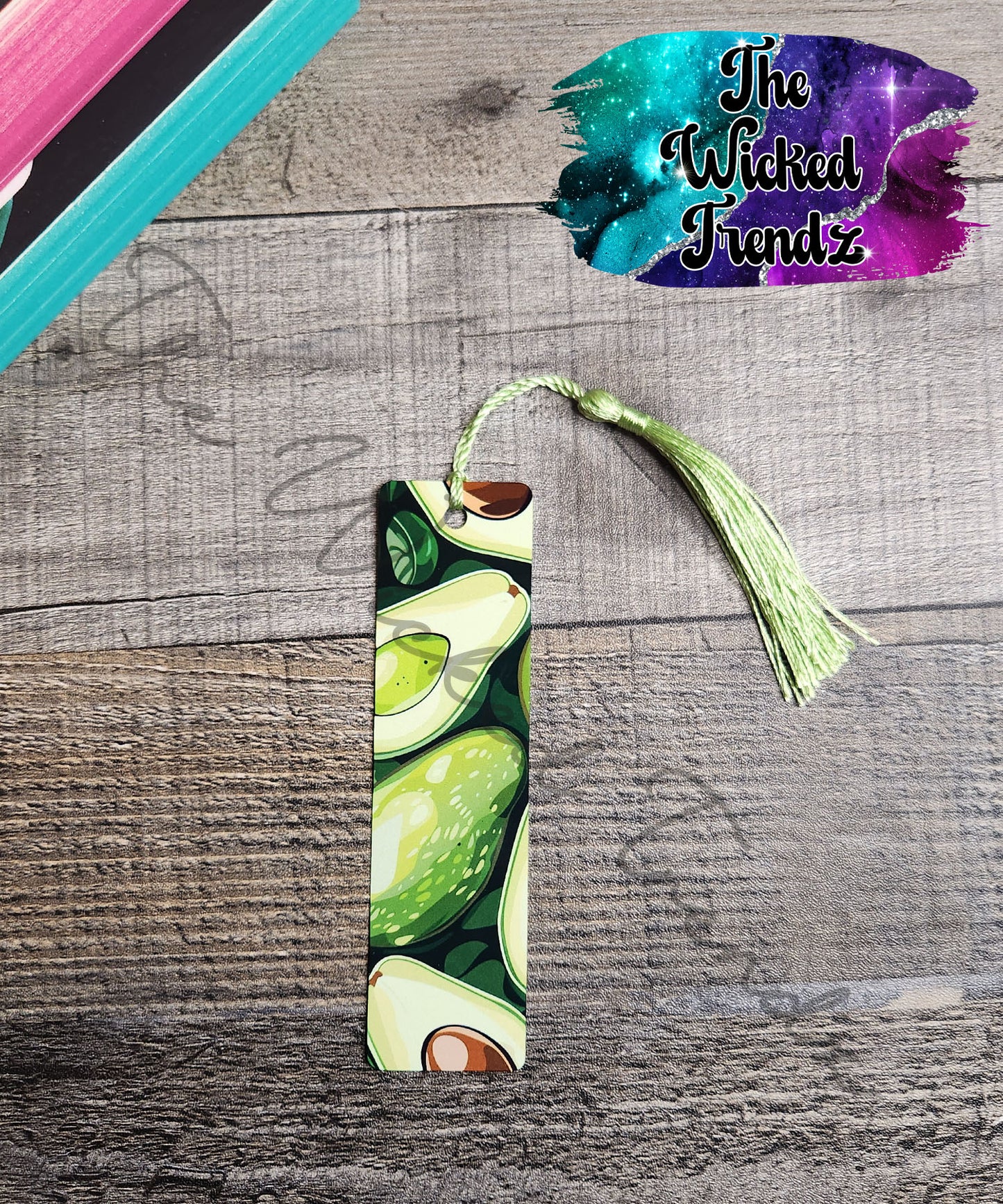 Fruit Lemons Watermelons Peaches Blueberries Avocado Metal Bookmark Library Reading Book Club Gift