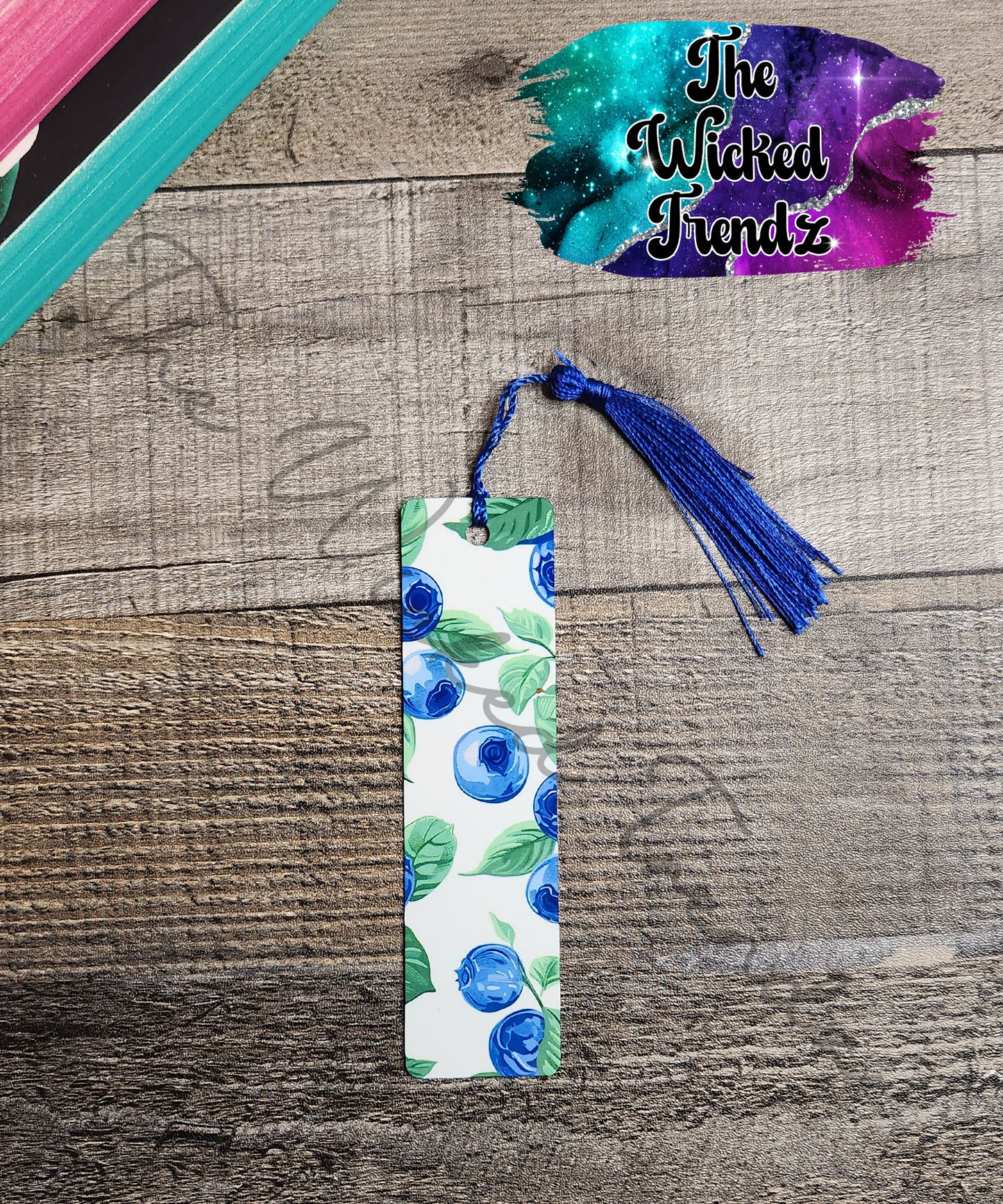 Fruit Lemons Watermelons Peaches Blueberries Avocado Metal Bookmark Library Reading Book Club Gift