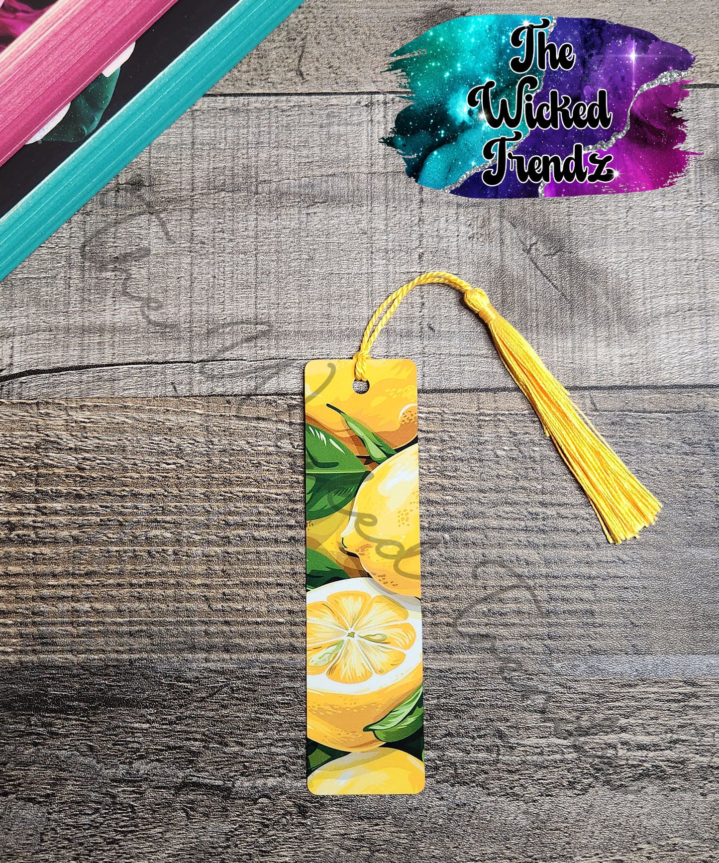 Fruit Lemons Watermelons Peaches Blueberries Avocado Metal Bookmark Library Reading Book Club Gift