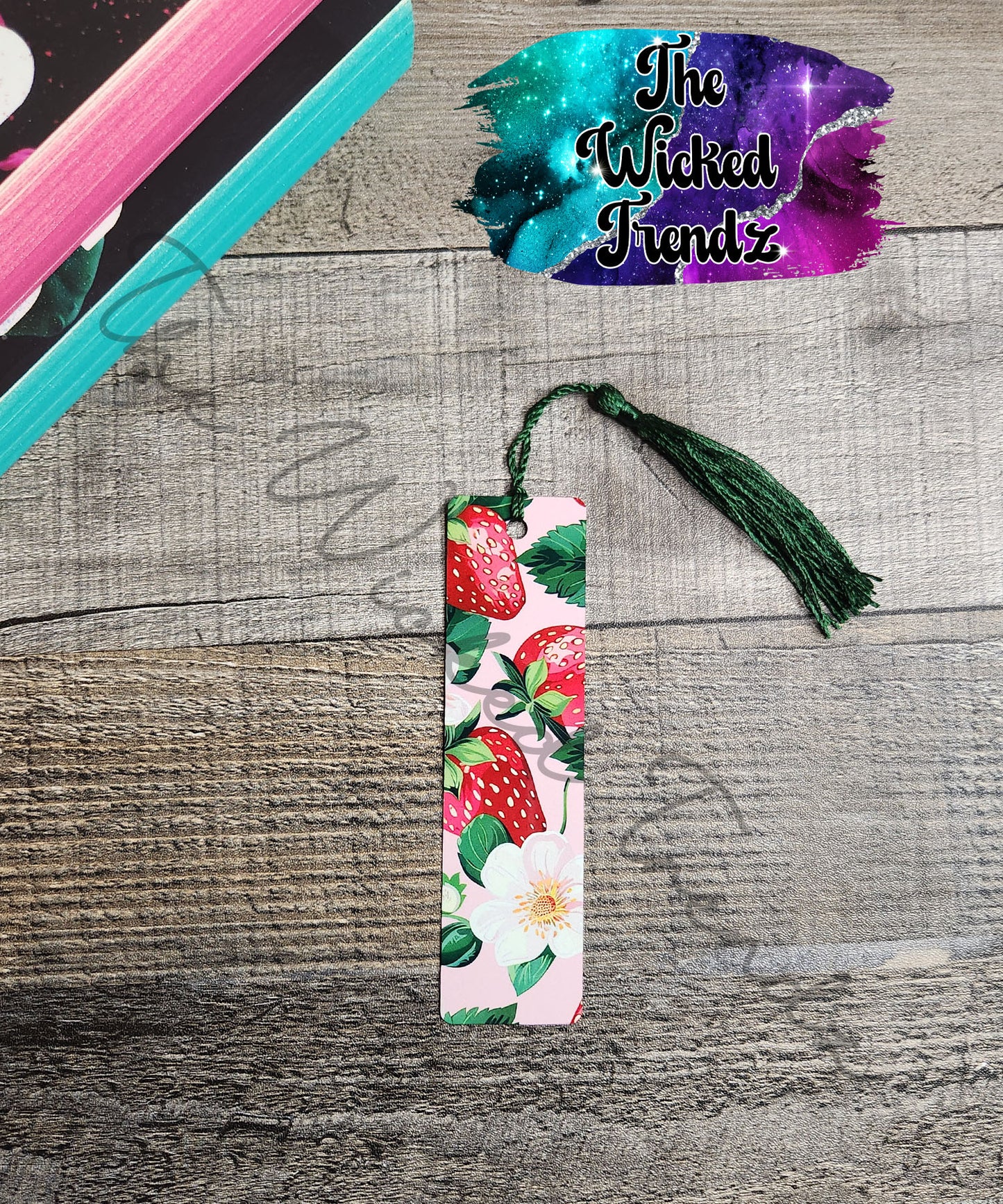 Fruit Lemons Watermelons Peaches Blueberries Avocado Metal Bookmark Library Reading Book Club Gift