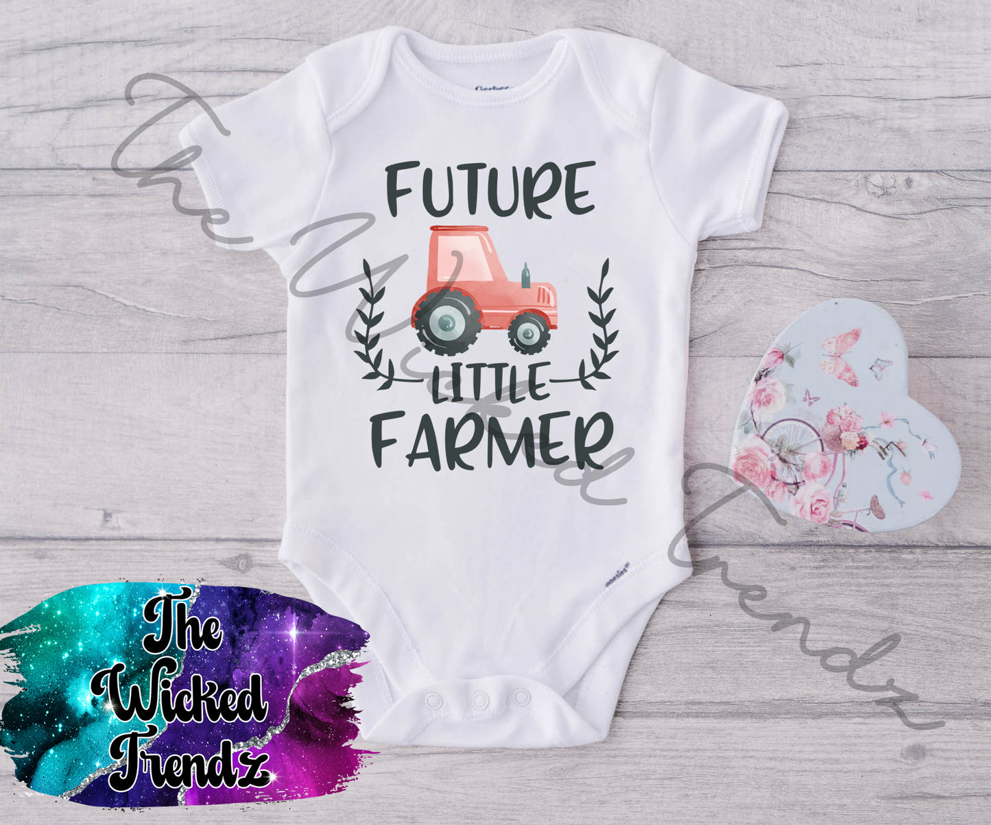 Baby Onesie© Future Little Farmer Farming Daddy Farm Life Tractor