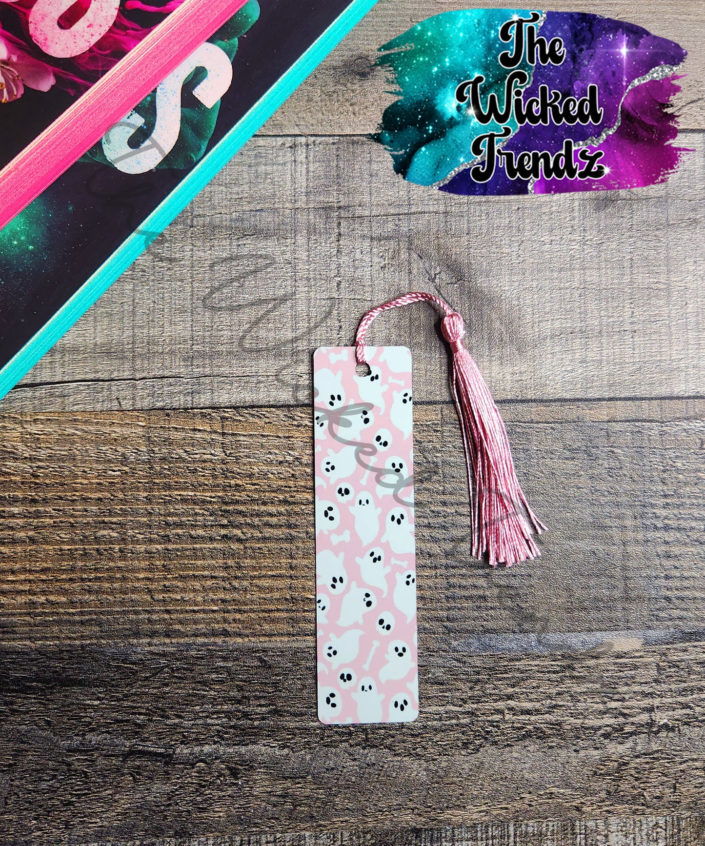 Halloween Ghosts Pumpkins Bats Cute Metal Bookmark Library Reading Gift