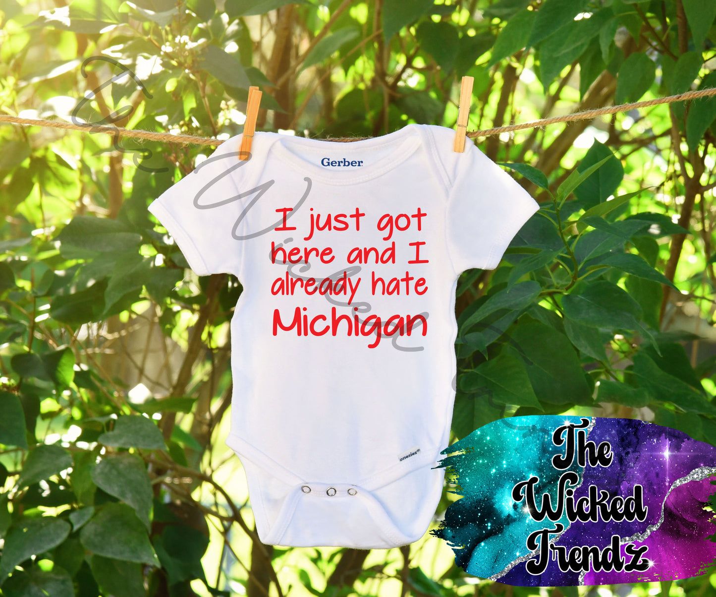 Baby Onesie© I Just Got Here And I Already Hate Michigan Ohio State Football