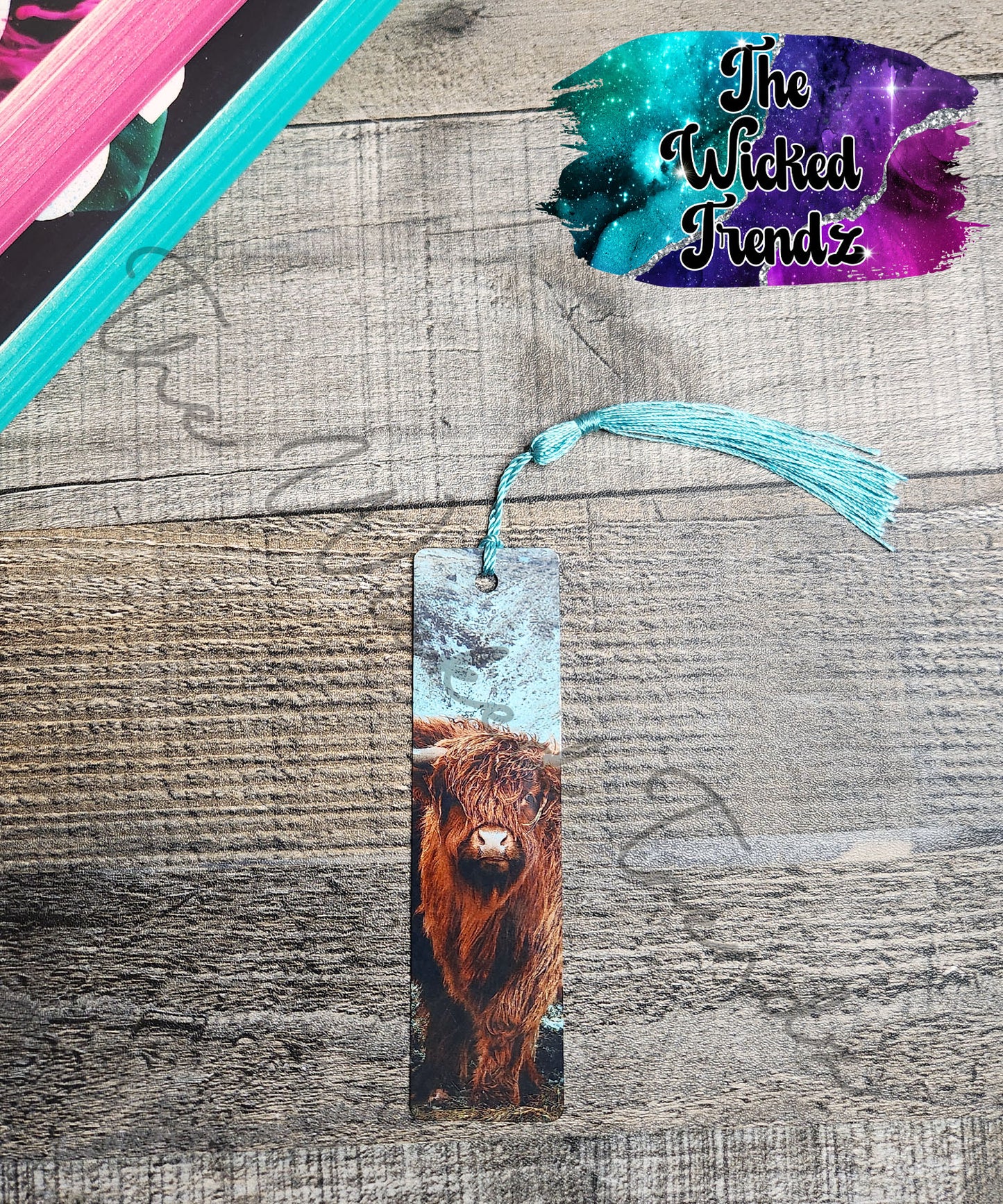 Highland Cow Western Cow Lover Farm Metal Bookmark Library Reading Gift