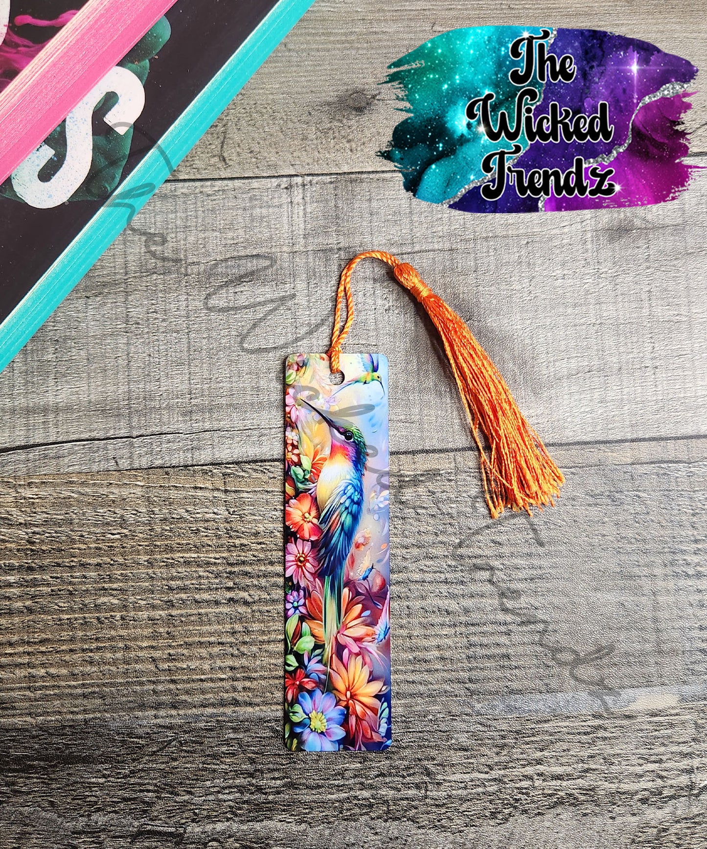 Hummingbird Floral Cute Hummingbird Metal Bookmark Library Reading Gift