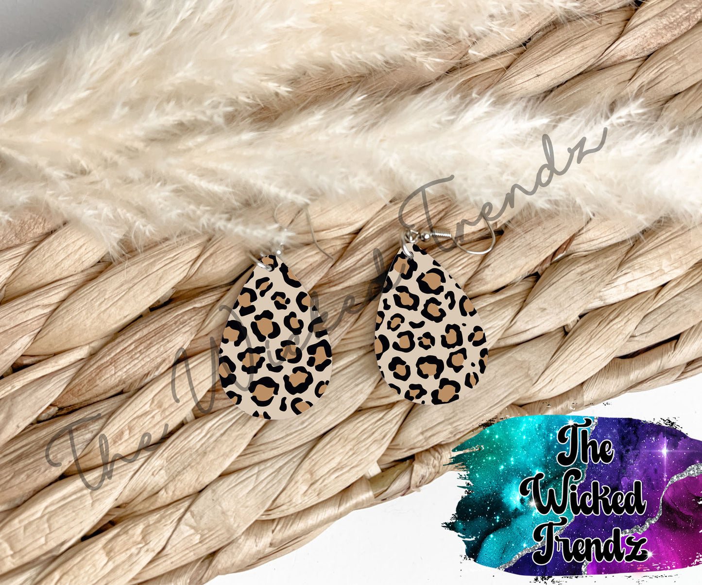 Leopard Print Earrings Dangle Earrings Tear Drop Earring Lightweight Earring