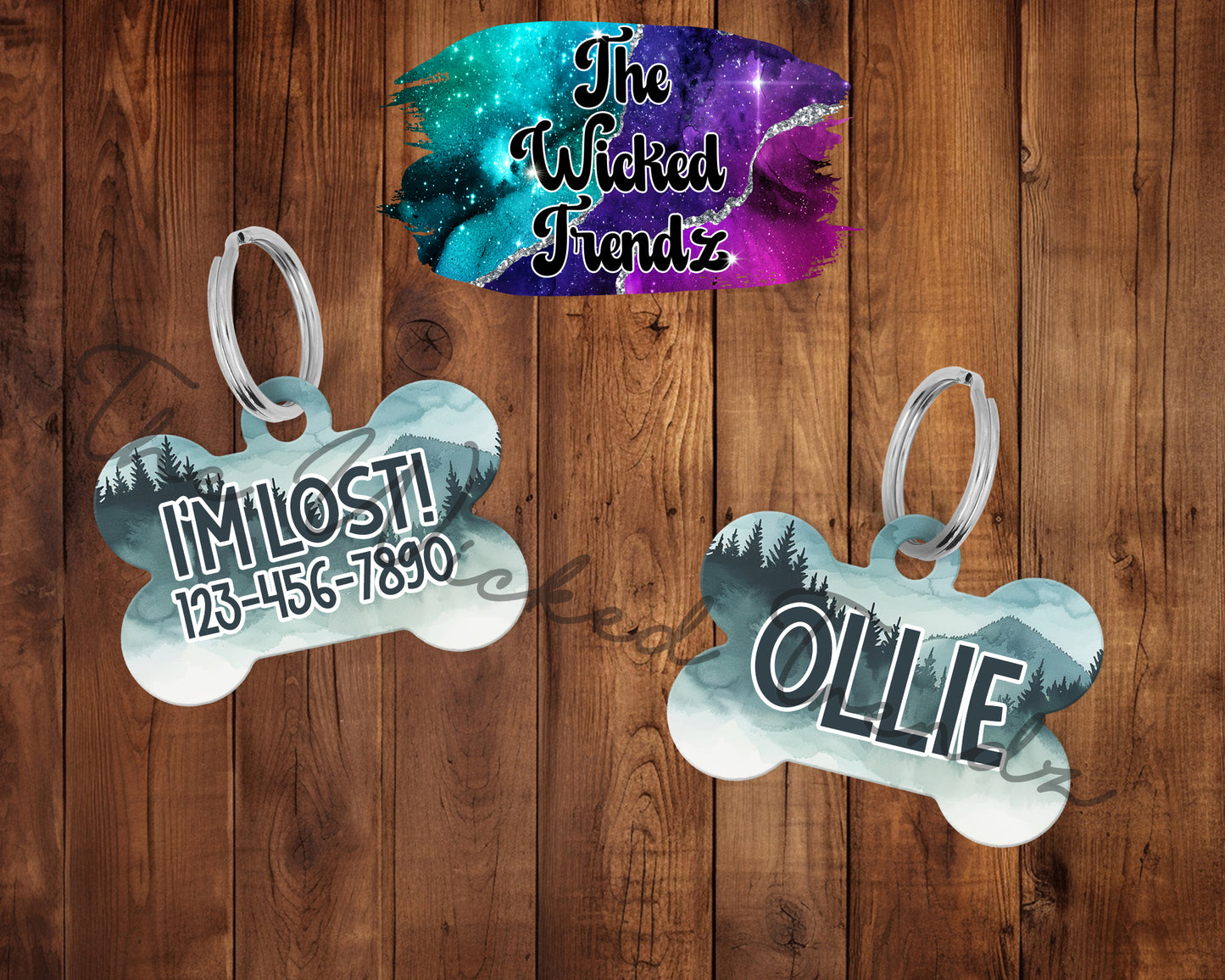 Mountains Hiking Climbing Outdoors New Puppy Pet ID Dog Tag Personalized Custom Dog Name Phone Number