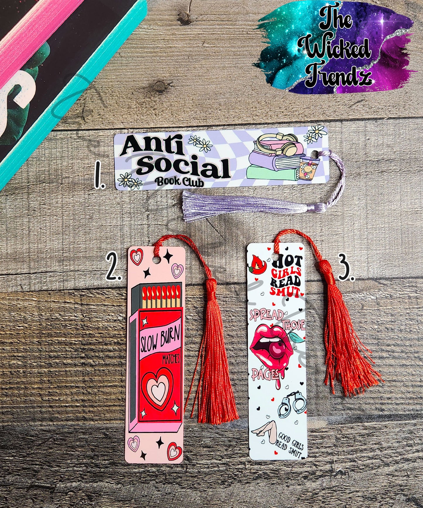 Anti-Social Book Club Smut Slow Burn Romance Metal Bookmark Library Reading Gift