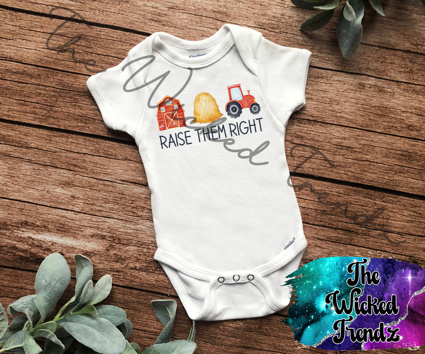 Baby Onesie© Raise Them Right Future Little Farmer Farm Life