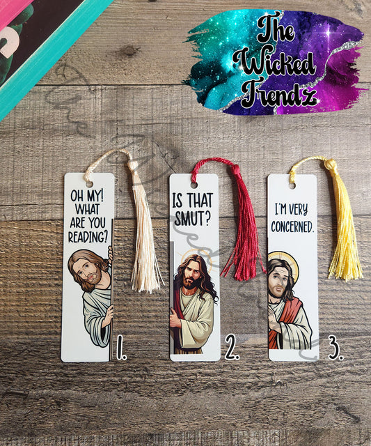Funny Jesus Metal Bookmark Smut Oh My What Are You Reading Library Reading Book Club Gift