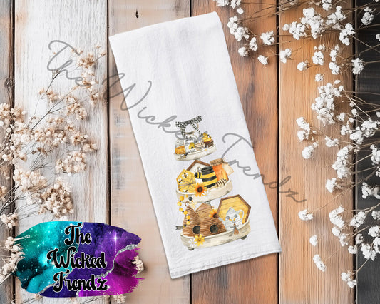 Honeybee Honey Kitchen Tier Tray Tea Towel Kitchen Towel Flour Sack Towel
