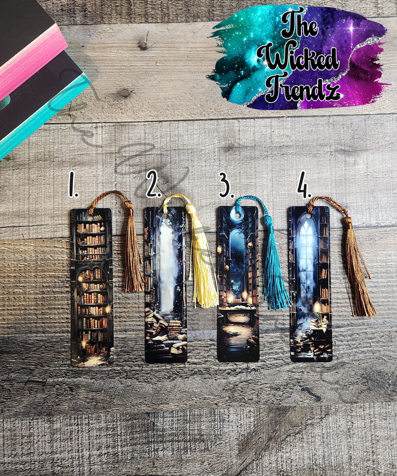 Library Building For Bookmark Design Fantasy Library Bookshelf Metal Bookmark Reading Book Club Gift – The ...