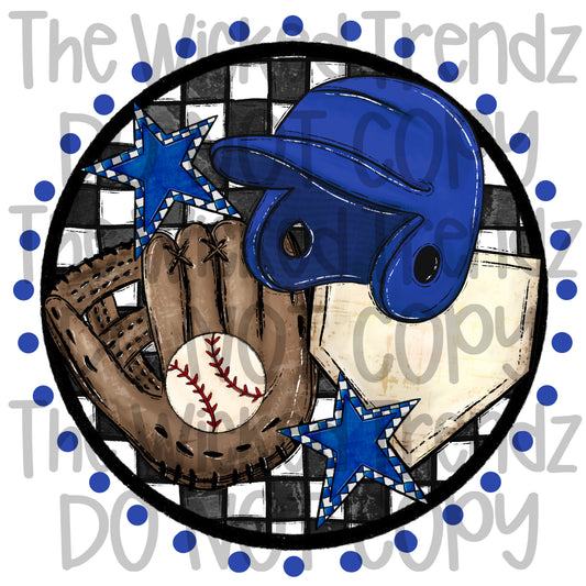 Blue Baseball Team Baseball Mom Digital Design