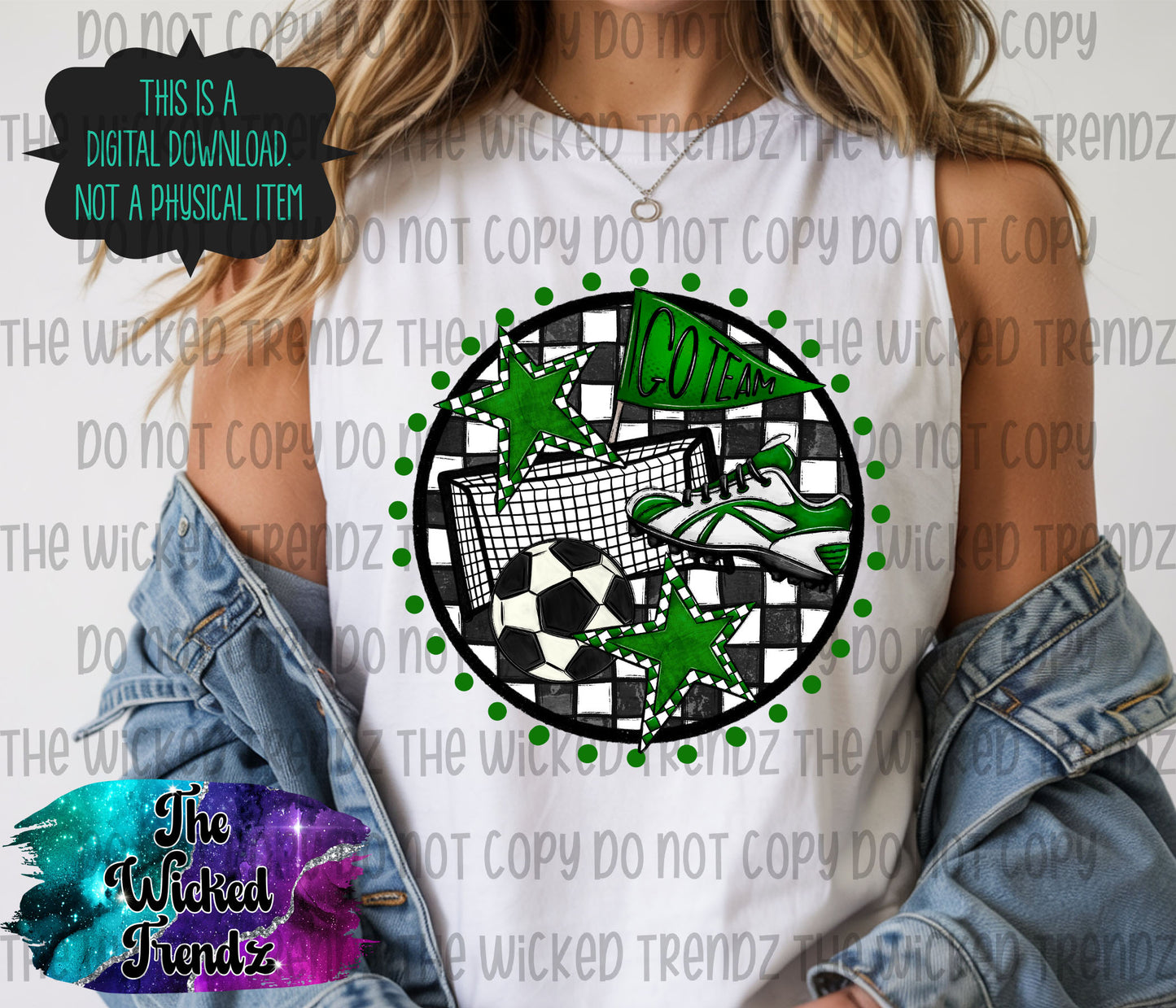 Soccer Team Hunter Dark Green Colors Mascot Digital Design