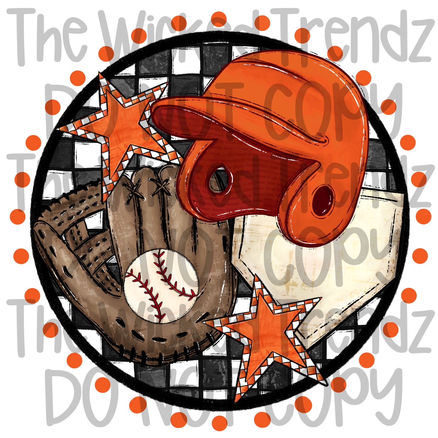 Orange Baseball Team Baseball Mom Digital Design