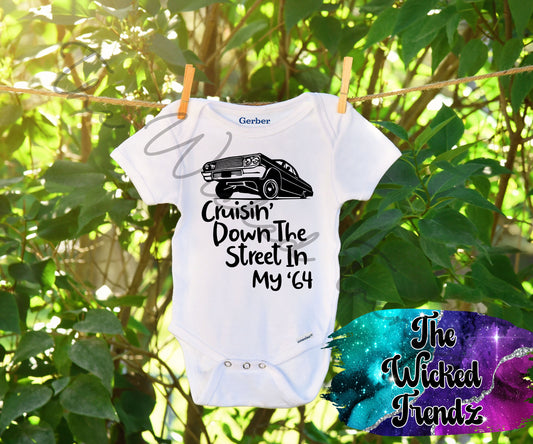 Baby Onesie© Cruisin' Down The Street In My 64' Hip Hop