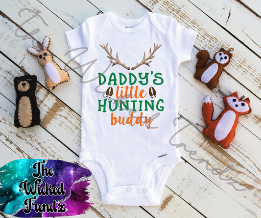 Baby Onesie© Daddy's Little Hunting Buddy Hunter Deer Antlers