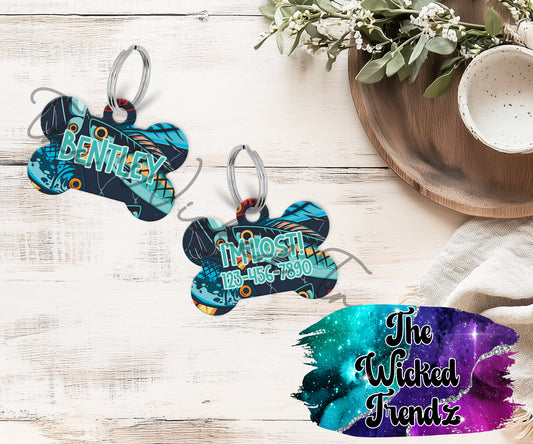 Fishing Lure Fish Puppy Pet ID Dog Tag Personalized Custom Dog Name Phone Number