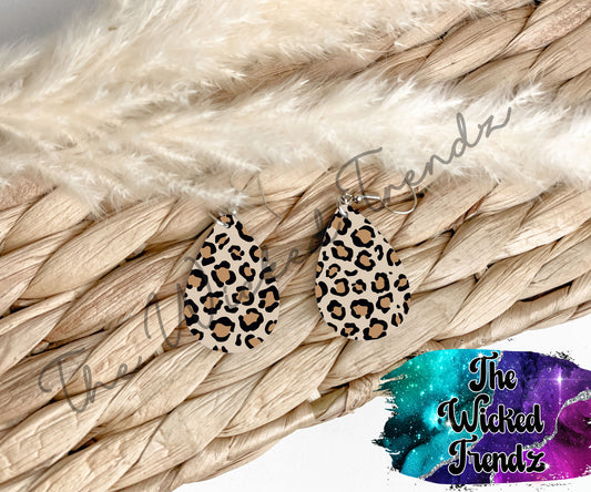 Leopard Print Earrings Dangle Earrings Tear Drop Earring Lightweight Earring